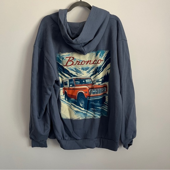 Ford Bronco Blue Graphic Sweatshirt Hoodie-Size XL - Picture 4 of 4